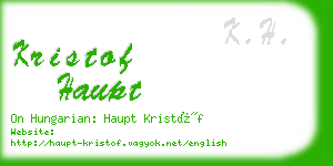 kristof haupt business card